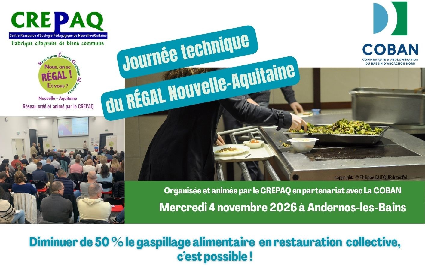 [33 – ANDERNOS LES BAINS] – Journée Technique Gaspillage Alimentaire
